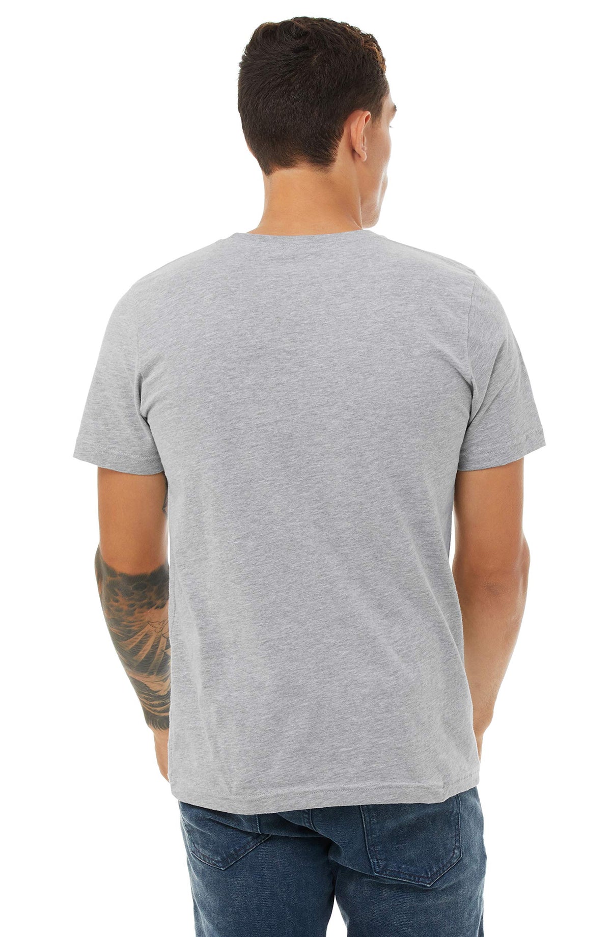 Bella + Canvas X-Large / Athletic Heather / Airlume Cotton Crew Tee T-Shirts