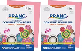 Pacon Prang (Formerly SunWorks) Construction Paper, Pink, 9" x 12", 50 Sheets (Pack of 2)