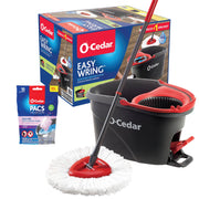 O-Cedar Easywring Spin Mop & Bucket + Lavender Pacs / EasyWring + Lavender PACS / 1 Mops & Bucket Sets