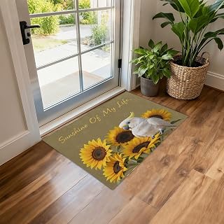 JUNZAN Soft Faux Lambskin Plush Non Slip Rubber Back Floor Rug One Size