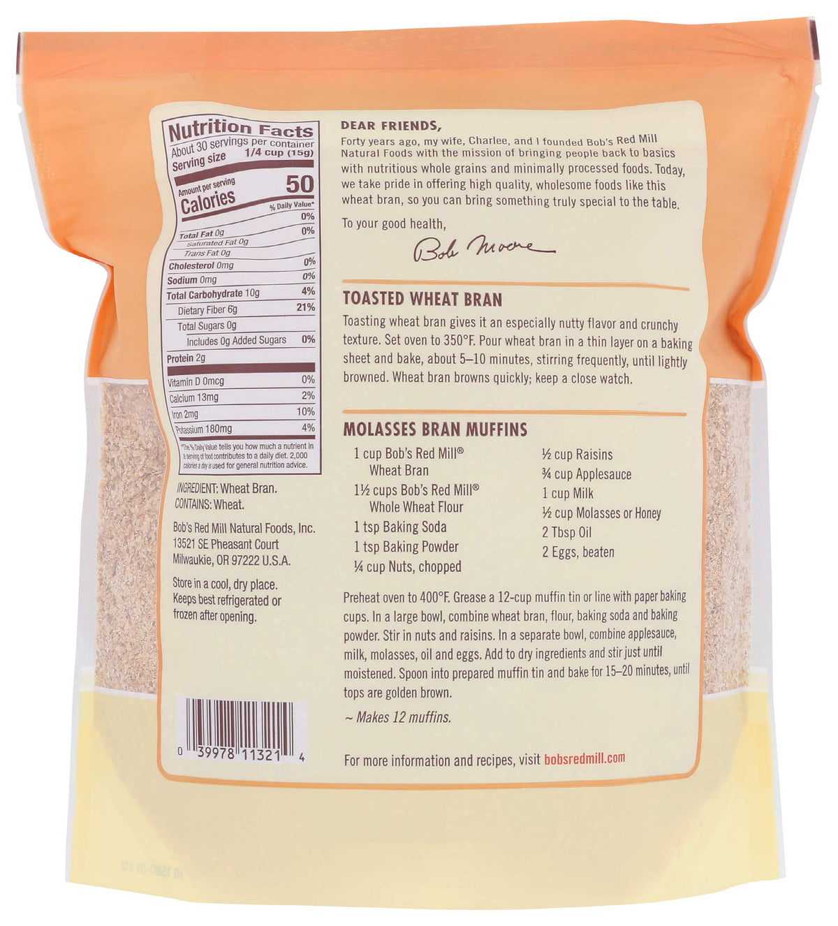 Bob's Red Mill 16 Ounce (Pack of 1) / Light Brown to Tan Flakes Varying in Size. / VO Wheat Flours & Meals