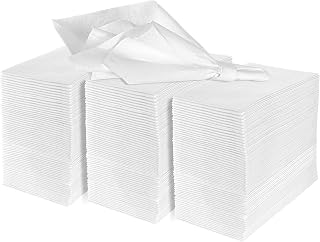 Disposable Guest Towels Paper Napkins (200 Pack) Soft, Absorbent, Airlaid Linen-Like Bath Tissue for Kitchen, Bathroom or Weddings, White Cloth-Like Hand Towel