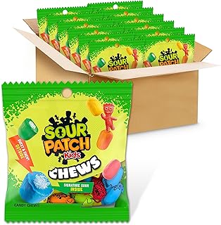 Sour Patch Kids Chews Soft & Chewy Candy, Bulk Candy, 12-2.12 oz Bags