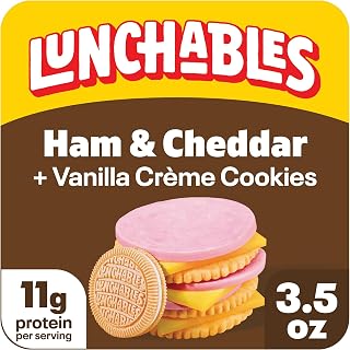 Lunchables Ham & Cheddar with Vanilla Creme Cookies, 3.5 oz Pack
