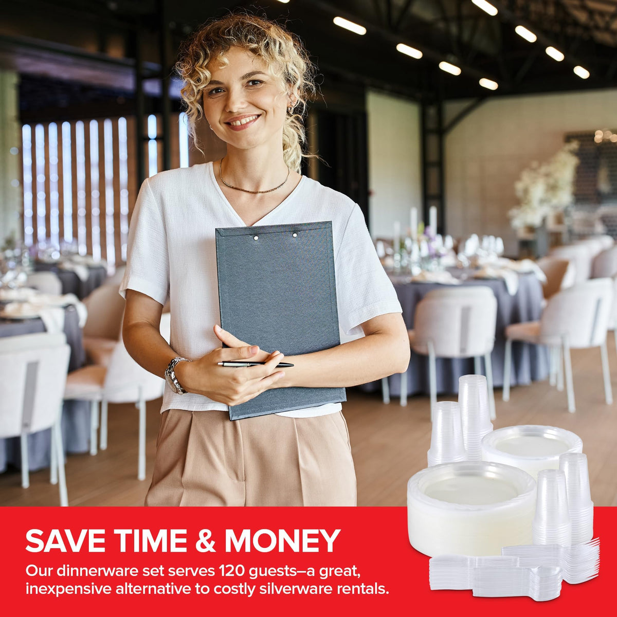 Stock Your Home 30 / 30 Pack / Clear Plates