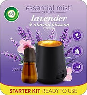 Air Wick Essential Mist Starter Kit, Diffuser + 1 Refill, Lavender and Almond Blossom, Air Freshener, Essential Oils