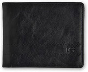 Lee Men’s Bifold Extra Capacity Wallet Casual Everyday Minimalist Cash and Card Holder with Flip ID Window Pass Case (Black)