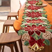 Ritgssi Christmas Tree Table Runner, 14 x 72 Inches, Red Green