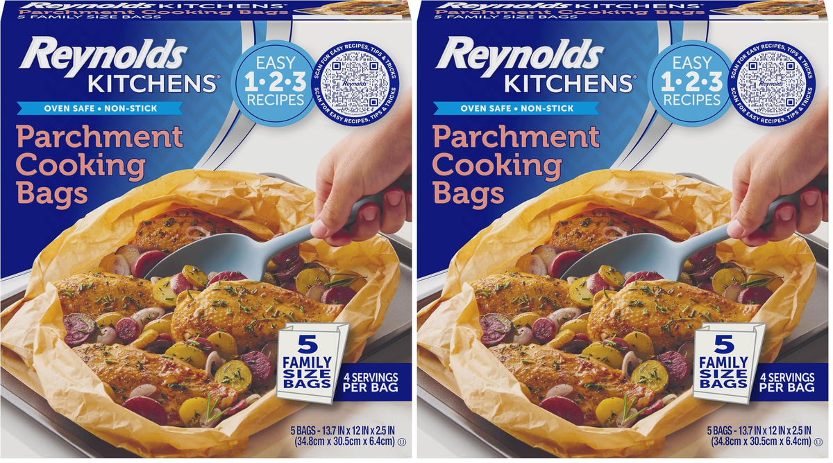 Reynolds Cooking Bags / 5 Count (Pack of 2) / Marrón Parchment