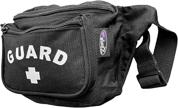 Kemp USA Lifeguard Fanny Pack Waist Bag Guard Logo Water-Resistant Black