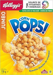 Kellogg's Corn Pops Cereal Jumbo Size 730g/25.8 oz., (Imported from Canada)