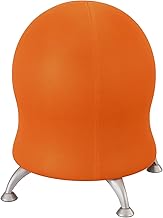 Safco, Zenergy Ball Chair, Active Seating, Anti-Burst, Inflatable Chair for Home Office and Classroom, Orange Mesh