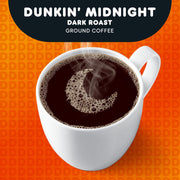 Dunkin’ Midnight Dark Roast Ground Coffee by Dunkin' – 16.5 Ounce (Pack of 1)