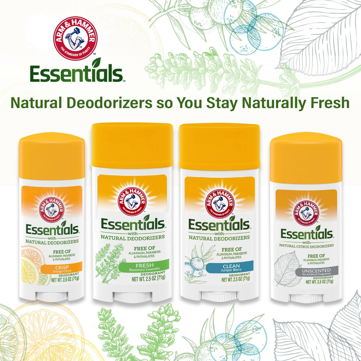 Essentials Deodorant by ARM & HAMMER – White