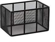 G.E.T. Enterprises IRSFB-106 10" x 7" Black Rectangular Mesh Riser, 8" Tall, Iron Powder Coated