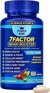 Brain Supplements for Memory & Focus - Nootropic Brain Health - Cognitive Performance, Clarity, Energy, Mental Vigor, Shilajit - Alpha Choline, Lion's Mane, Bacopa, 18 Premium Ingredients