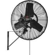 24" Wall Mounted Misting Fan by Continental Dynamics – 24", Aluminum, Black, Model SFWE-750/60YWA-M