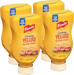 French's Creamy Yellow Mustard Spread, 12 oz (Pack of 4)