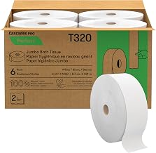 Perform Bath Tissue for Tandem Dispensers, Septic Safe, 2-Ply, White, 3.45" x 1,250 ft, 6 Rolls/Carton
