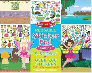 Melissa & Doug Reusable Sticker Pad: Fairies - 200+ Stickers