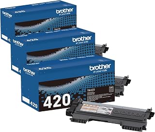 Brother Genuine TN420 Mono Laser Toner Cartridge,Black,(Pack of 3)