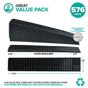 Composite Shims (576 Pack) - Hard Composite Shims - Home Improvement - Durable Shims for Leveling - Restaurant Table Levelers - Table Wedges - Toilet Levelers - DIY Furniture
