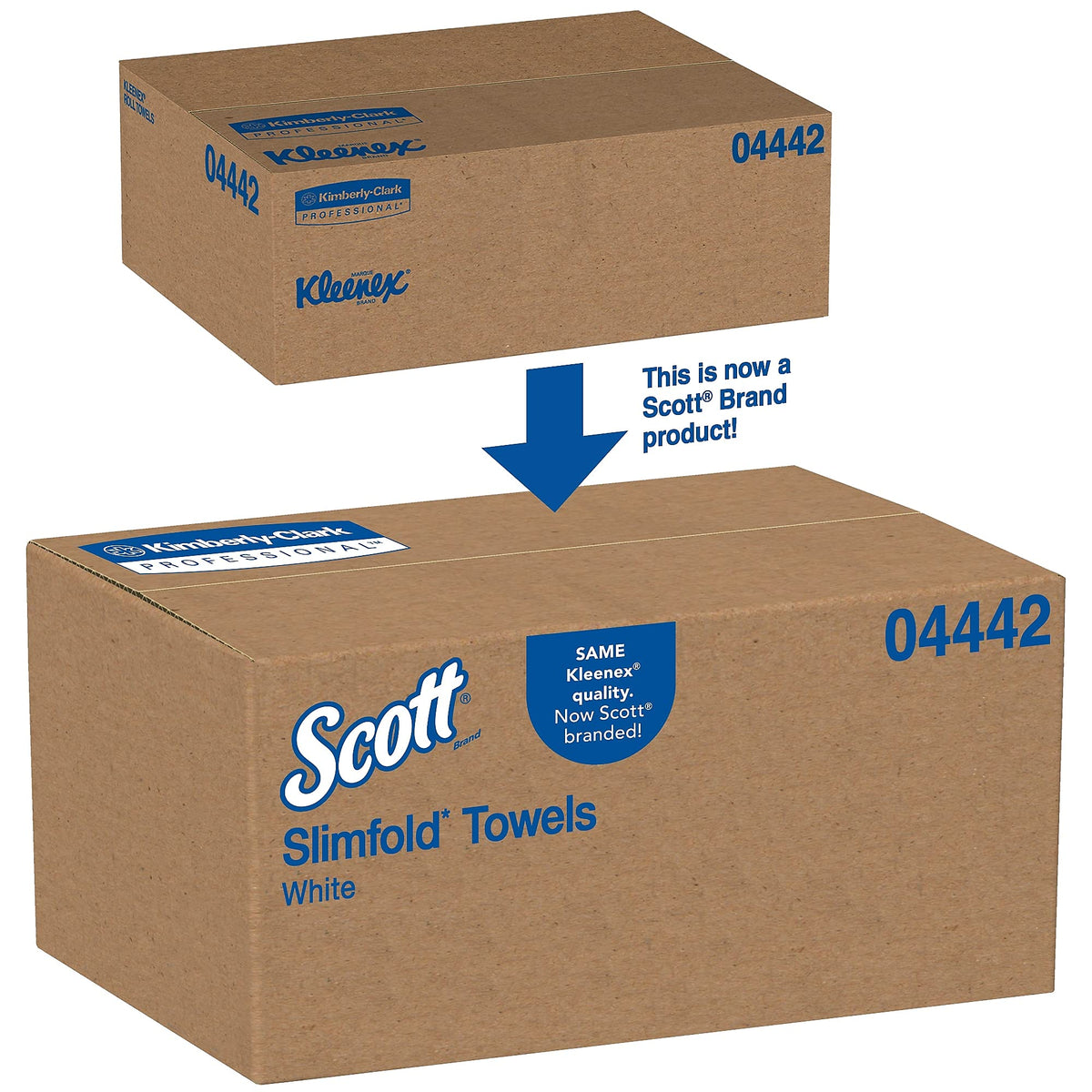 Kimberly-Clark Professional Slimfold Hand 1-Ply Paper Towels - 90 Towels per Pack / 24 Packs by Kleenex – Towel 7-1/2 x 11-3/5, Paper, White, Model KCC04442