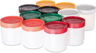 CFS Stor N' Pour Pint Backup Caps by Carlisle FoodService Products – 16 oz, 16.0 fluid_ounces, Assorted (red, green, yellow, orange, brown, white), Model PS502N00