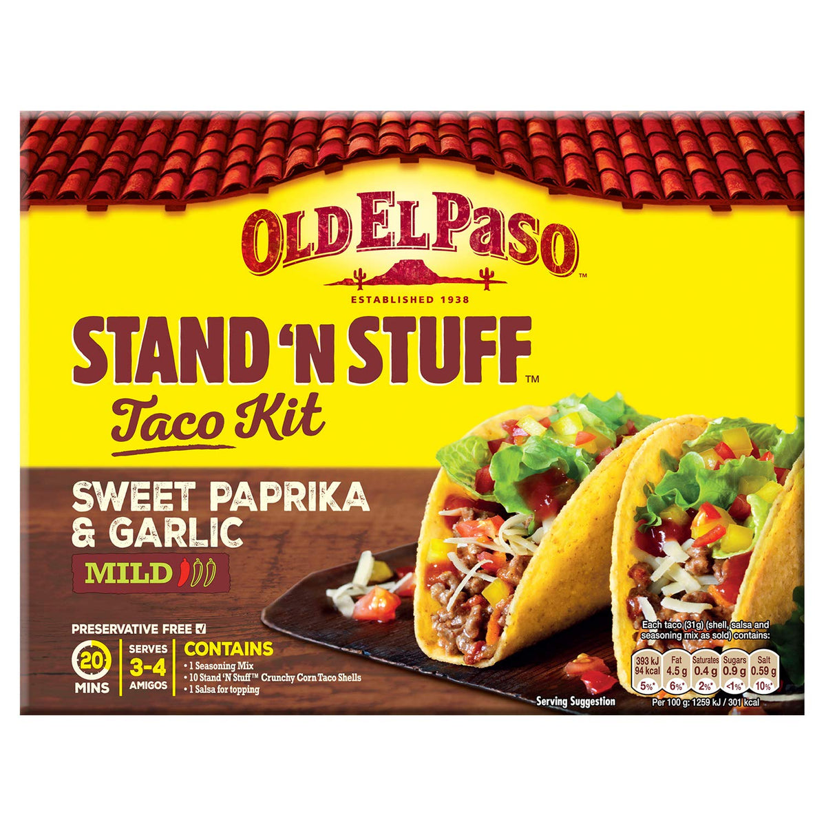 Stand & Stuff Taco Kit 317g by Old El Paso – Model 7004170045