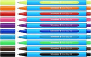 Schneider Slider Edge XB (Extra Broad) Ballpoint Pen, 1.4 mm, Light Blue Barrel, Assorted Ink Colors, Pack of 10 Pens (152290)