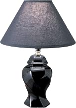 ORE International 13" H Ceramic Table Lamp - Pink Black