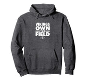 Curtis Vikings Own the Field Pullover Hoodie by Curtis Vikings Official High School Gear – Polyester, Blue, Model YTWJYY378JR
