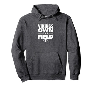 Curtis Vikings Own the Field Pullover Hoodie by Curtis Vikings Official High School Gear – Polyester, Blue, Model YTWJYY378JR
