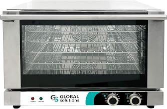 Countertop Convection Oven by Global Solutions – 22.875" x 22.438" x 16", 1.5 cubic_feet, Stainless Steel, Silver, Model GS1741