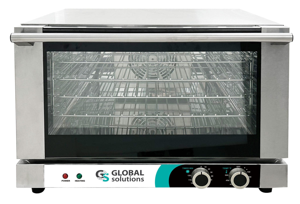 Countertop Convection Oven by Global Solutions – 22.875" x 22.438" x 16", 1.5 cubic_feet, Stainless Steel, Silver, Model GS1741