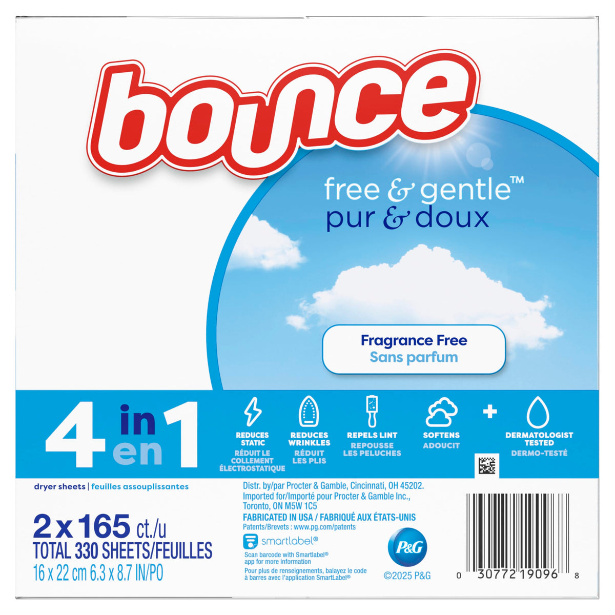 Bounce 330 Count (Pack of 3) / 1 / 3 Dryer Sheets