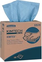 Wypall Oil, Grease & Ink Cloths, Pop-Up Box, 5 x 100 Towels, Blue (33570)