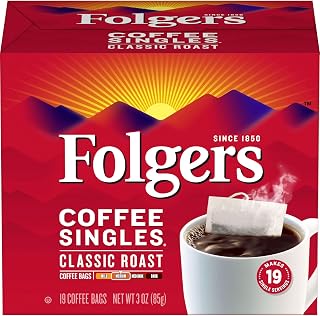 Folgers Classic Roast Coffee Singles, 19 ct