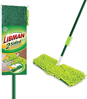 Libman 18" 2-Sided Microfiber Dust Mop, 360° Swivel, 49" Handle