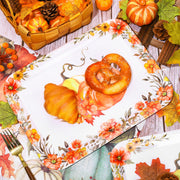 JarThenaAMCS Fall Serving Tray Set, Watercolor Pumpkin Floral, 13 x 10 in, 3 Pack