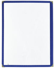 Winco 12" x 9.5" / Single / Blue Menu Covers