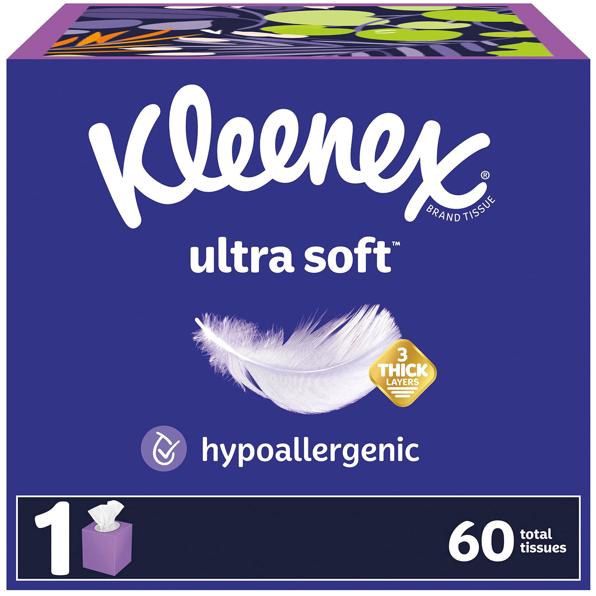 Kleenex White / 60 Count (Pack of 1) / 1 Box Tissues