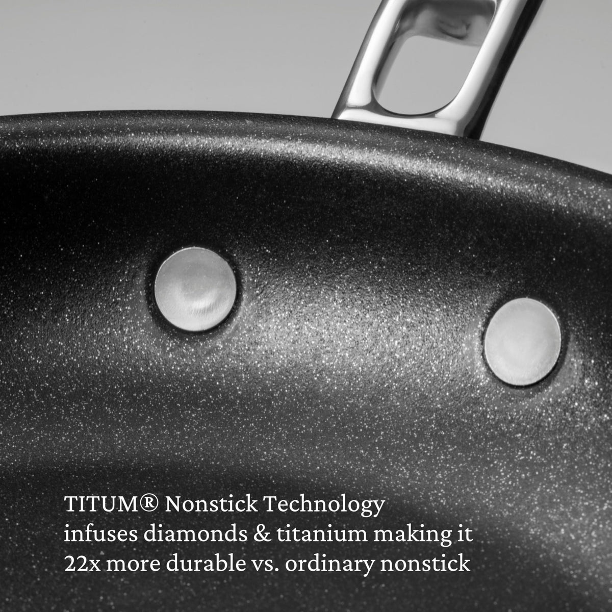 Thomas Keller Insignia by - TITUM Nonstick 8.5" Sauté Pan by Hestan – Frying Pan (8.5-inch), 8.5 cubic_inches, Stainless Steel, Silver, Model 31027