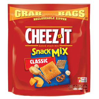 Cheez-It Grab Bag Reclosable Classic Snack Mix by Sunshine – 0.75 Ounce (Pack of 8), Pack of 8, Model DOT646649