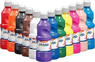Prang Ready-to-Use Tempera Paint Set, Assorted Colors, Pint Set of 12