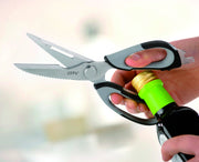 12670 Multi-Functional Scissors44; Silver & Black by GEFU – Stainless Steel, Silver/Black, Model GF12670