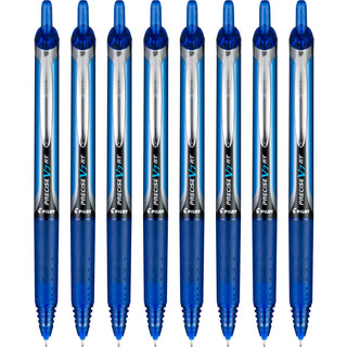 Precise V7 RT Retractable Rollerball Pens by PILOT – 8 Count (Pack of 1), Metal, Blue, Model P7RB8BLU-AMZ