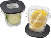 Rubbermaid Premier Easy Find Lids Food Storage Containers, 0.5 Cup, Gray, 2 Count