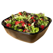 Sabert 320 oz/20 lb Black – PET Plastic Large Square Thermo-formed Catering Serving Bowl | 25/Case