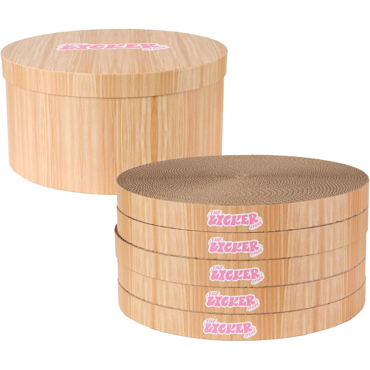 THE LICKER STORE Brown Wood Grain Finish / 12" / Modern;Mid-Century;Classic;Transitional;Traditional;Cottage;Casual Scratching Pads
